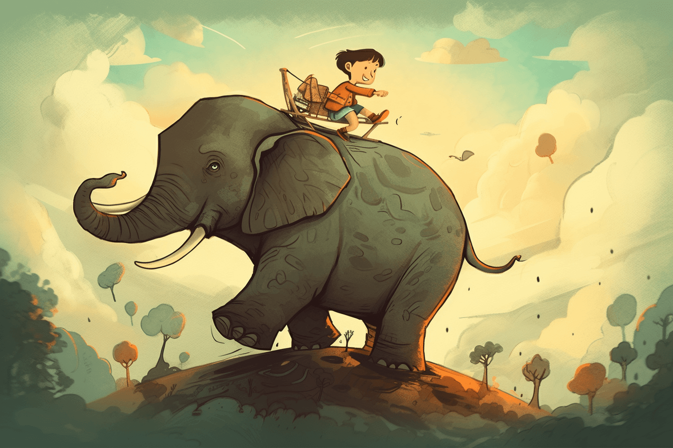 Die geheimnisvolle Reise von Tim und seinem Elefanten Freund