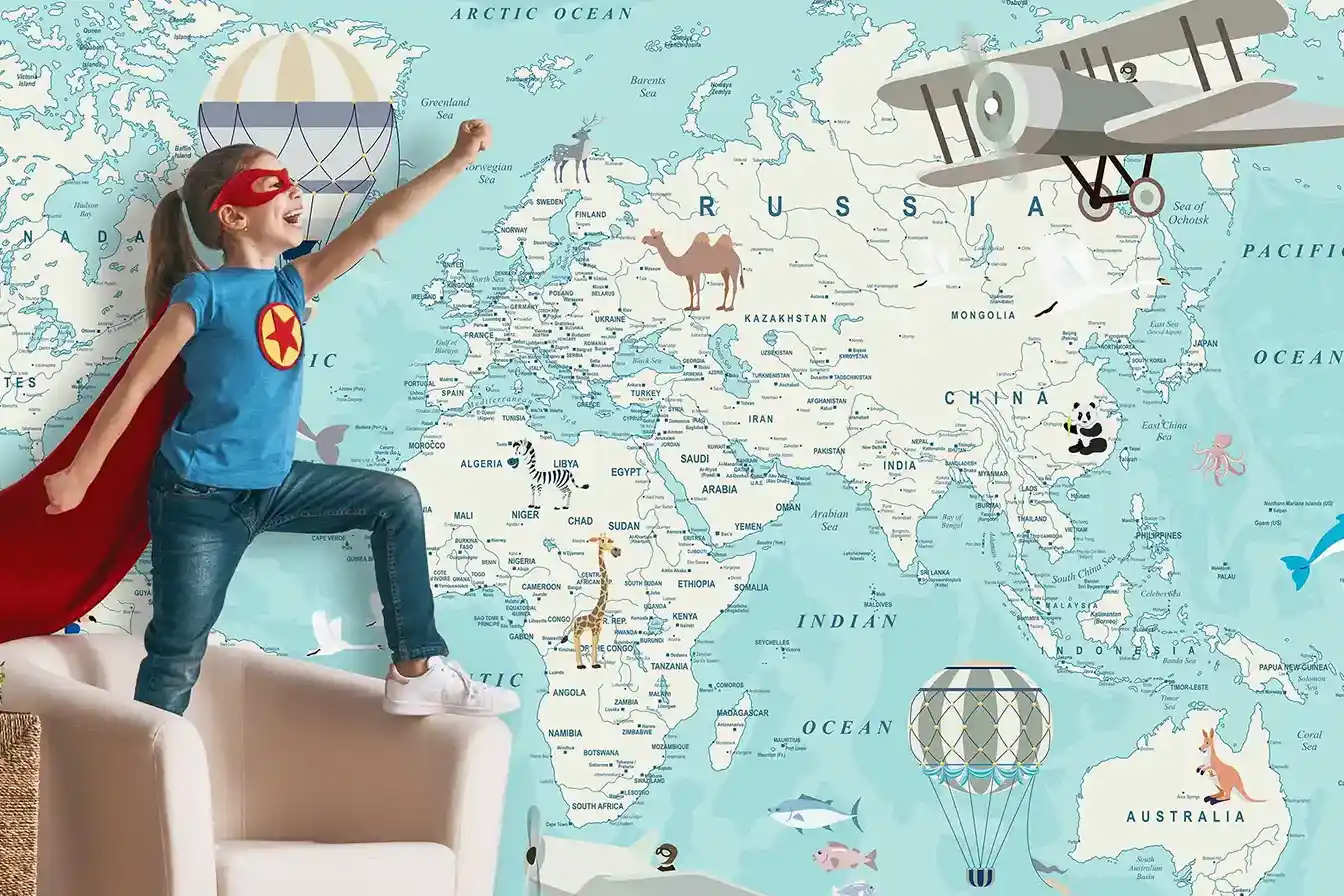 Die Weltkarte im Kinderzimmer – Eine Reise durch die Welt ohne das Haus zu verlassen